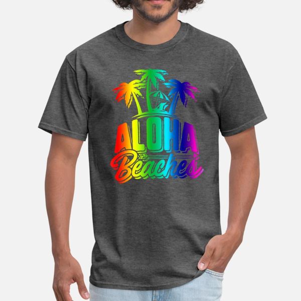 

hawaii rainbow beach vacation apparel t shirt men print short sleeve size s-3xl family interesting new fashion summer style pattern shirt