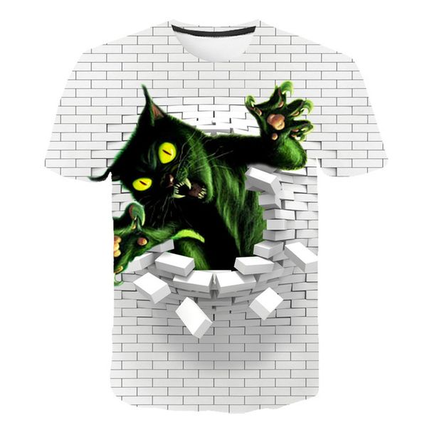

3d cat wall print quality female 3d print shirts oversized oversized oversized men clothing