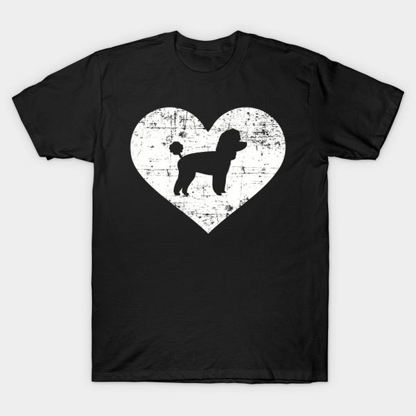 

men t-shirt toy poodle heart tshirt women t shirt men cotton tees harajuku