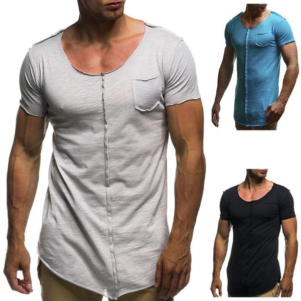 

fashion men extended t shirt longline hip hop tee shirts mens clothes harajuku rock tshirt homme ing, White;black