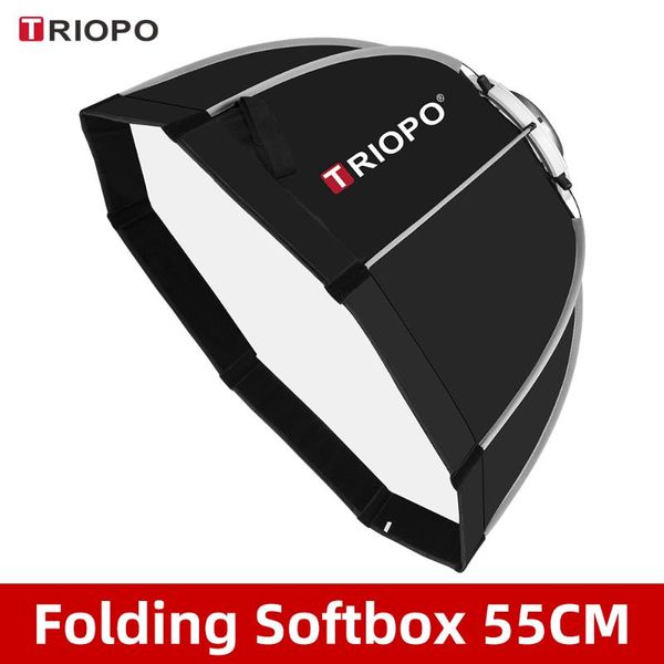 

triopo k55 55cm p bowens mount portable octagon umbrella outdoor softbox with carrying bag for studio flash softbox