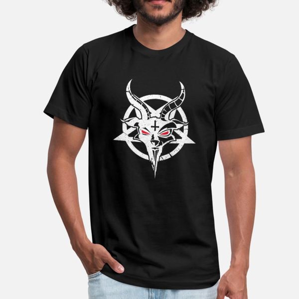 

satan goat pentagram t shirt men customize cotton crew neck fit fit fashion spring autumn natural shirt