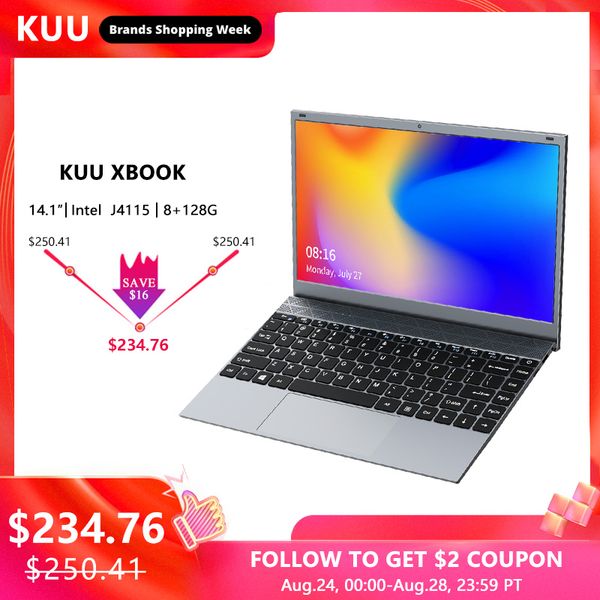 

kuu 14.1 inch 8gb ddr4 ram 128g 256g ssd windows 10 lapintel celeron j4115 processor full size keyboard student notebook