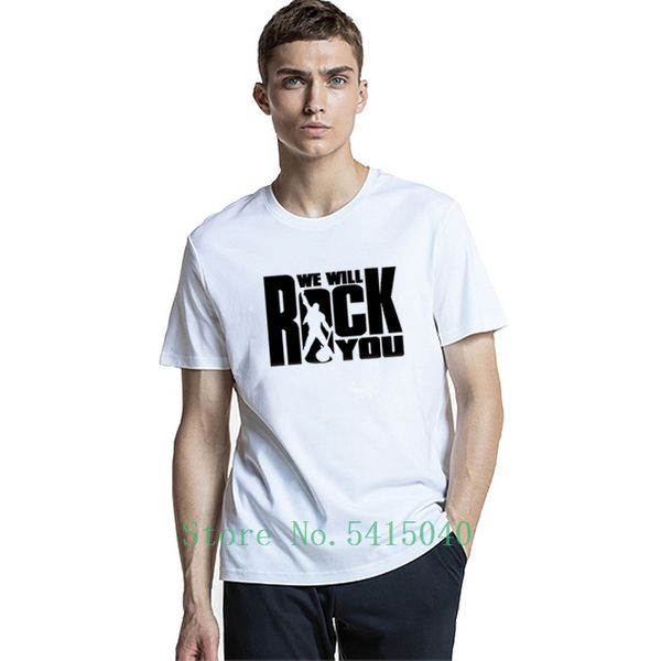 

we will rock you printed men t shirt clothes 100% cotton funny summer 2020 streetwear t-shirt men plus size