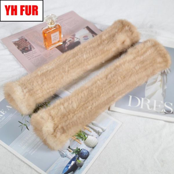 

women long style 40cm real gloves girls real knitted fingerless gloves strong elasticity mittens, Blue;gray