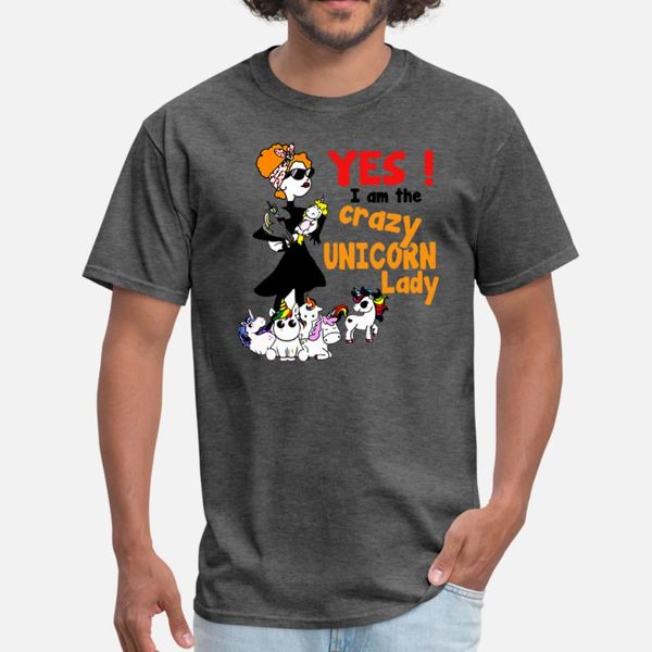 

yes i am the crazy unicorn lady color ending soon t shirt men character 100% cotton euro size s-3xl pattern sunlight basic summer normal