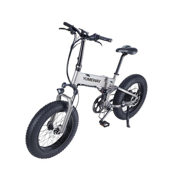 

2020 48v500w ebike foldable electric bike over 100 mile foldable bike with charged regenerative system, Silver;blue