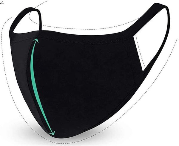 

black protective mask anti dust pollution face mouth mask washable reusable cotton for housework smoke cycling camping ski warmer