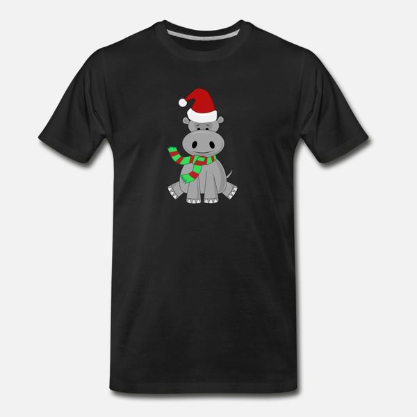 

holiday hippo christmas santa hippo t shirt men designing cotton size s-3xl leisure famous fashion spring autumn pictures shirt