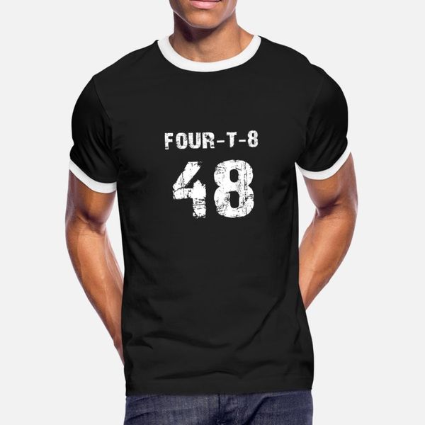 

48 sports fan number or vintage birthday style t shirt men knitted 100% cotton size s-3xl natural fit casual summer style cool shirt, White;black