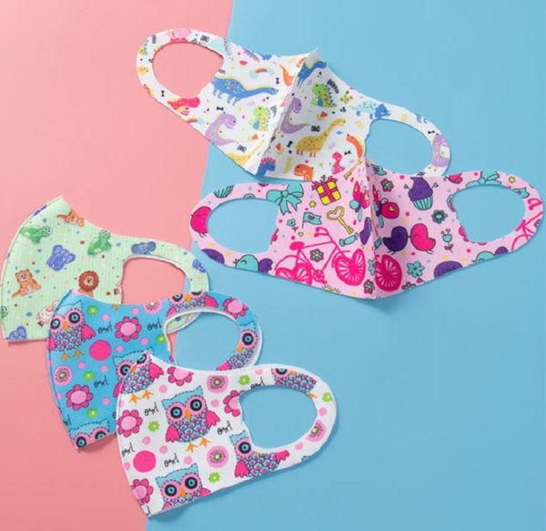 

new cartoon print children protective mouth masks boys girl kids mask kids cartoon face mask anti-dust breathable earloop washable reusable