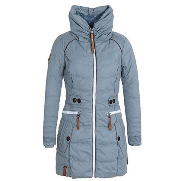 

chamsgend hooded winter parka women thick girl snow zipper coat turtleneck jacket fashion overcoat street female ladies 1028, Black