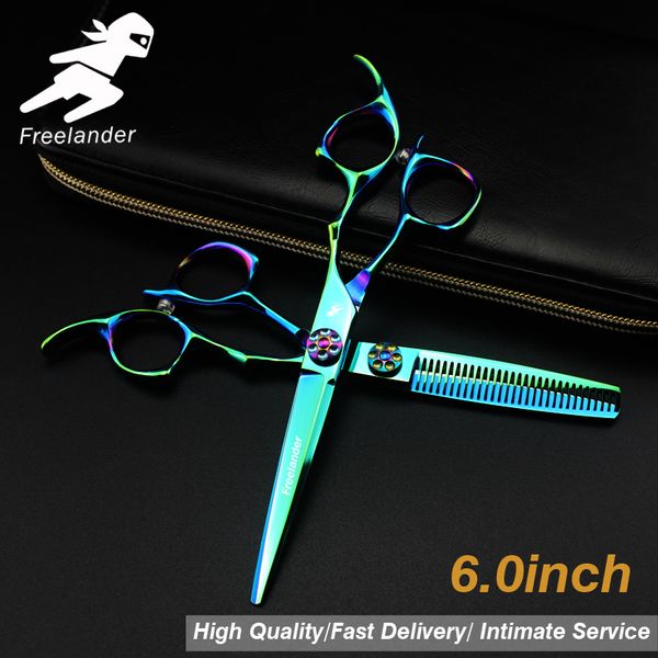 

hair scissors 6 inch professional set straight and curved pieces care & styling