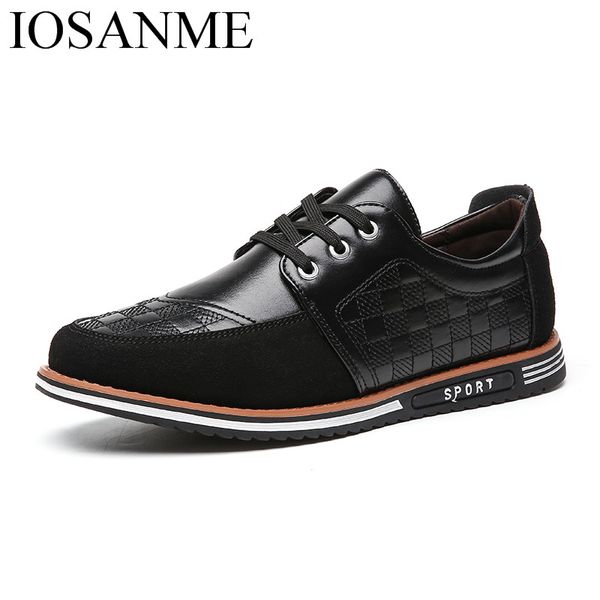 

fashion men leather casual shoes italian luxury male dress work flats designer moccasins homme driving leisure oxfords shoes man, Black