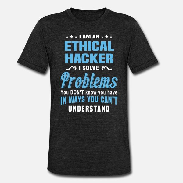 

ethical hacker t shirt men customized short sleeve round collar clothes gift basic summer standard shirt