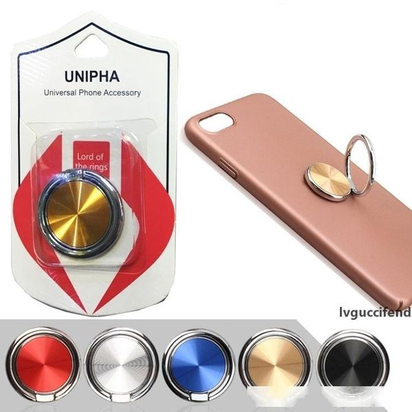 

mobile phone finger ring holder bracket metal buckle 360 degree rotation finger grip stand mount for iphone x xs max s9 s8