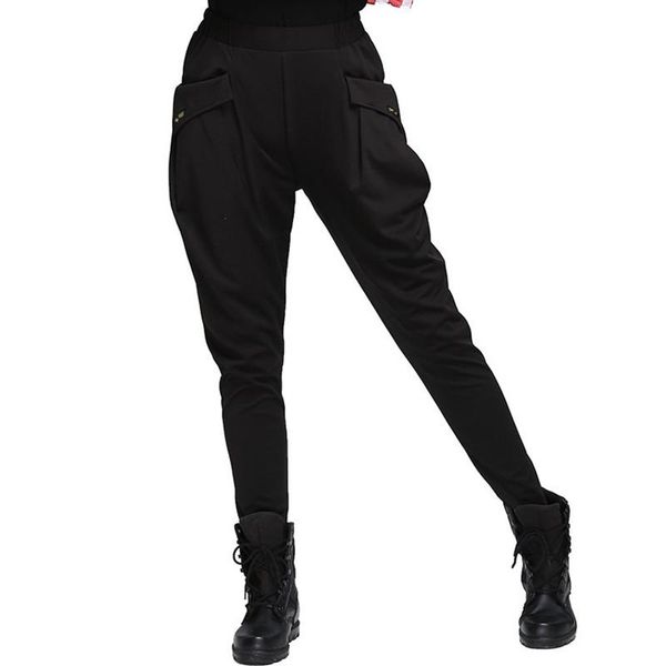 

6xl men women spring outdoor army training hunting tactical harem pants loose elastic waist wearproof breathable long trousers, Black;green