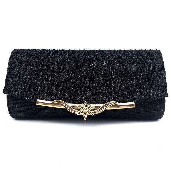 

women evening bag party banquet glitter bag for women girls wedding clutches handbag chain shoulder bag(black