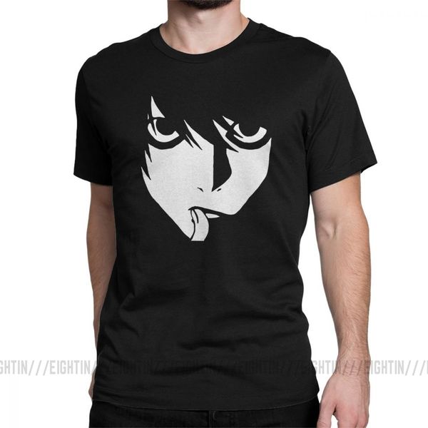 

l death note футболка 100% хлопок аниме футболки мужчин fun с коротким рукавом круглый воротник тройники 5xl большой размер