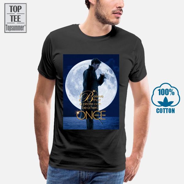 

new captain hook killian jones once upon a time men's black t shirt size s 4xl