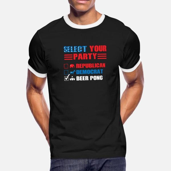 

beer pong party funny political election voting humor t shirt men designer tee shirt round neck novelty interesting new fashion