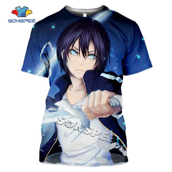

anime noragami summer homme pullover 3d print shirts plus size horror hippie men clothing
