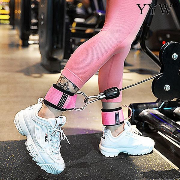 

adjustable d-ring ankle straps belt feet guard support protector with buckle body building resistance band legs fitness exercise