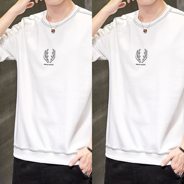 

2020 new autumn korean style casual pullover sweater pullover fashion men's loose base all-match men's sweater batch ycqmo, Black