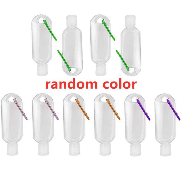 

hand bottles, sanitizer clear containers 30ml/50ml/60ml flip plastic squeeze with portable keychain cap empty refillable bottles lyhpshop k