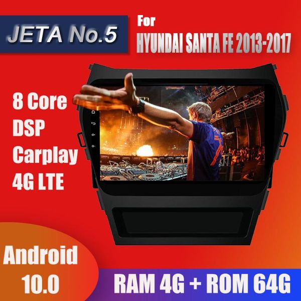 

2 din car radio navigation gps bt player 9 inch screen for santa fe 2013-2020 android 10 stereo head unit car dvd
