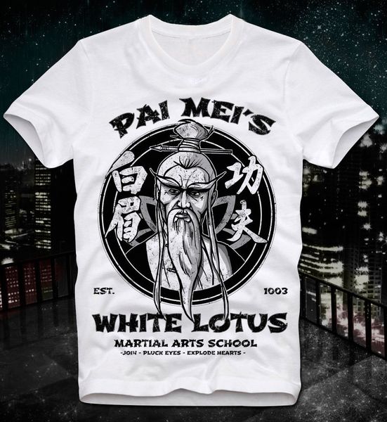 

2019 cotton design 3d tee shirts pai mei's white lotus kill bill hattori hanzo tarantino retro vintage fitted t shirts