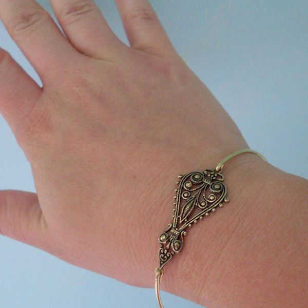 

new fashion bohemian vintage openwork bracelet egyptian graphic women's gold bracelet gift for women accessiory charms jewellry, Black