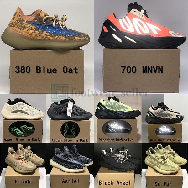 

2020 ss yezzy yezzys v2 350 shoes size 13 with box kanye west 380 v3 blue oat mist alien sneakers 700 bone white orange phos vxp, Blue;gray