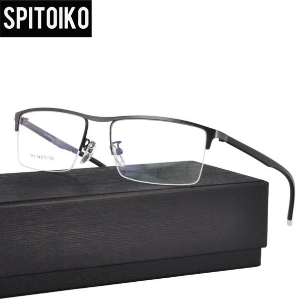 

spitoiko metal optical frame myopia spectacles prescription for men eyewear eyeglasses 1115, Black