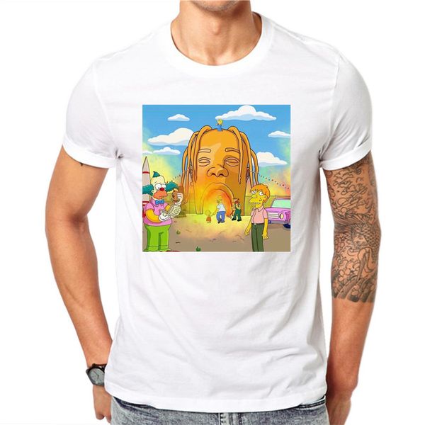 

classic fashion cotton o-neck t-shirt travis scotts t shirt leisure print men t shirt tumblr punk streetwear homme brand tee top
