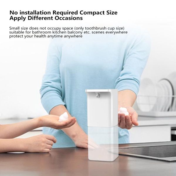 

liquid soap dispenser 300ml touchless automatic induction foam intelligent hand washing dispensers for kitchen bathroom