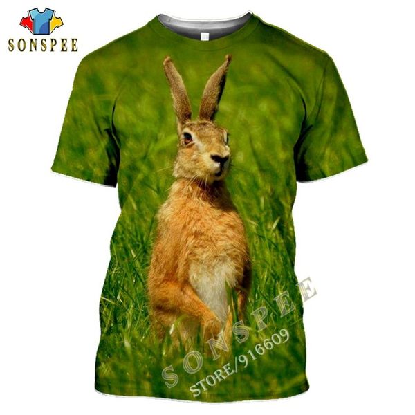 

hunting animal hare cute rabbit summer anime 3d print shirts oversized harajuku comics men clothing