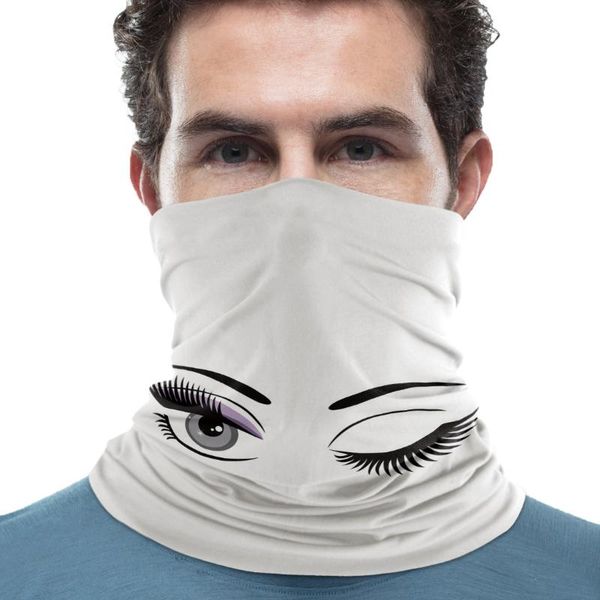 

eyes eyelashes eyebrows multipurpose scarf mens ladies rectangular custom scarf neck gaiter magic, Blue;gray