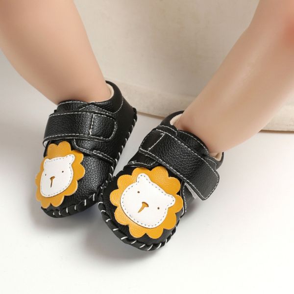 

toddler soft soled pu anti-slip first walker baby casul first walker all seasons shoes cute cartoon lion shoes
