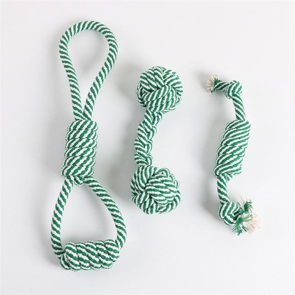 

weave molar tooth dog toys cotton rope cleaning chews toy outdoor nursing bite resistant pet supplies 7 5bm e2