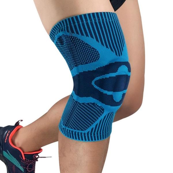 

knee pads for joints knitting pressure support protector fitnesstape football basketball cycling rollers crossfitknee orthosis, Black;gray