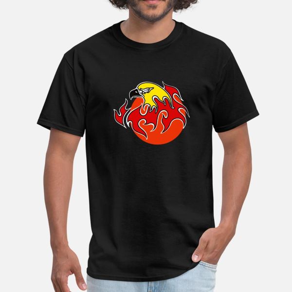 

eagle fire design t shirt men design 100% cotton s-3xl novelty fitness breathable spring autumn pictures shirt