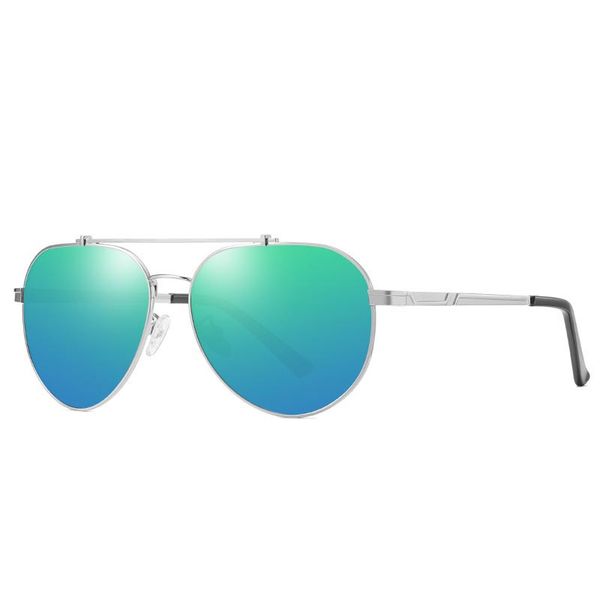 

2020 new retro sunglasses men polarized sunglasses silver colorful oval metal outdoor sports shades women fashion goggles 191, White;black