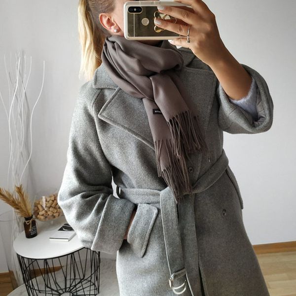 

lakysilk] scarf women cashmere soild soft winter scarves&shawls ladies warmer pashmina long foulard femme hijab t200818, Blue;gray