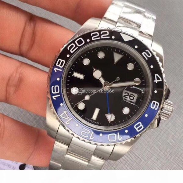 

luxury master mens watches gmt ceramic bezel mens mechanical automatic wristwatches male sports self-wind watches wrist watches reloj, Slivery;brown
