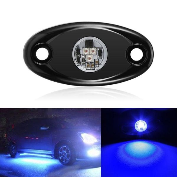 

sell creative 2 pcs 2 inch screen waterproof ip67 9w 10-36v 3 leds auto car decoration rock light multi function indicator
