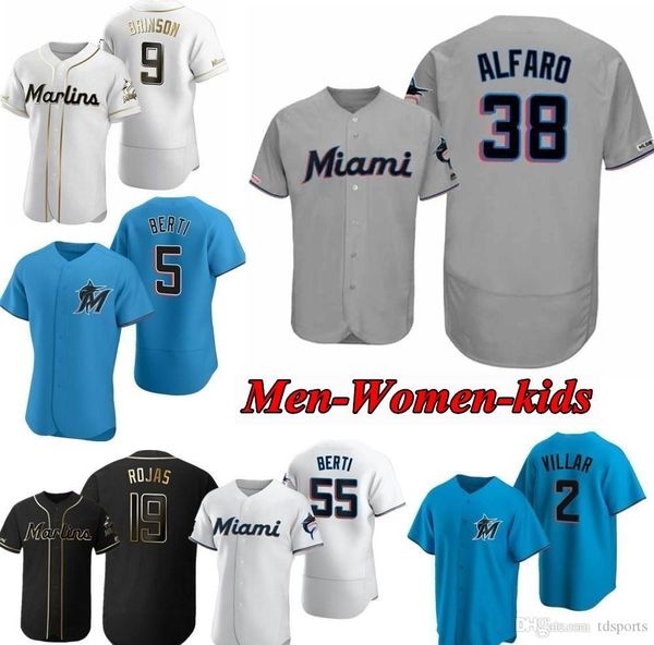 

custom marlins men kids men's women's youth starlin castro jerseys brian anderson jorge alfaro cooper granderson 2020 baseball jer, Blue;black
