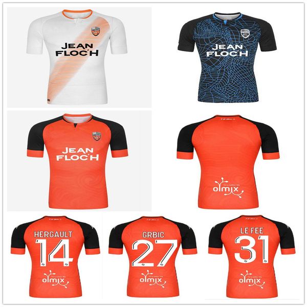 

20 21 fc lorient soccer jerseys home away third 2020 2021 maillot de foot lorient hamel umut bozok ponceau wissa grbic custom football shirt, Black;yellow