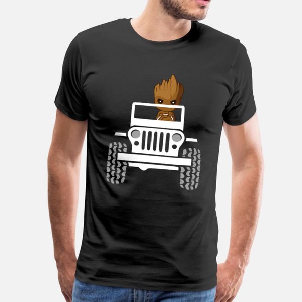 

baby groot drive a jeep t shirt men customize tee shirt round neck original fitness comfortable summer natural shirt