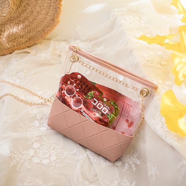 

2020 новая мода прозрачные hobo сумка одно плечо cross-body различного размера сумки lingge женщин сладкий lady square sling bag